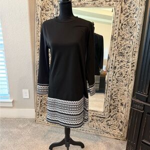 Elegant Black and White Women's Dress
